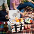 thumbnail image 5 of FORMRS Insulated Cooler Bag 24 Cans Capacity Soft Leakproof Lunch Box with Side Pockets, Watercolor Autumn Leaves, 5 of 7