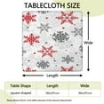 thumbnail image 2 of White Christmas Snowflake Pattern Square Fitted Tablecloth with Elastic Edge,Square Table Cover,Washable Elastic Table Cover for Home Kitchen Party Decor 36"x36", 2 of 6