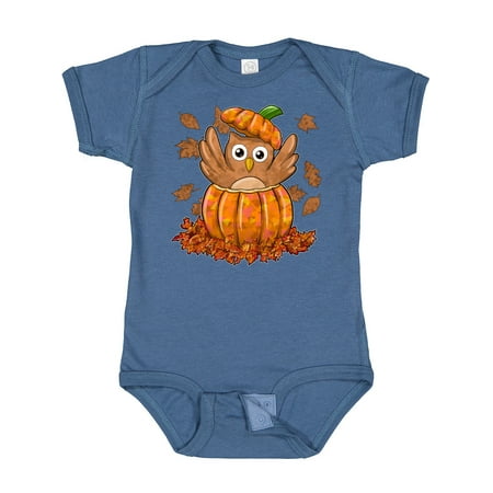 

Inktastic Owl in a Pumpkin- Cute for Halloween and Thanksgiving Gift Baby Boy or Baby Girl Bodysuit