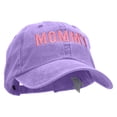 thumbnail image 5 of Mommy Embroidered Pigment Dyed Wash Caps - Purple OSFM, 5 of 5