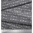 thumbnail image 3 of Soimoi Poly Georgette Tissu Feuilles & Tissu Imprimé Floral par la Cour 42 Pouces de Large, 3 of 3