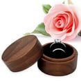 thumbnail image 3 of Soumake Ring Box Vintage Wooden Ring Storage Box Double Ring Display Case For Proposal Engagement Valentine Day, 3 of 8