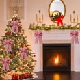 thumbnail image 1 of Lot de 6 Rubans Rouges pour Couronnes, Décorations de Noël Extérieures, Rubans Rayés pour Bricolages, Cadeaux de Noël, Emballage de Cadeaux, 1 of 6