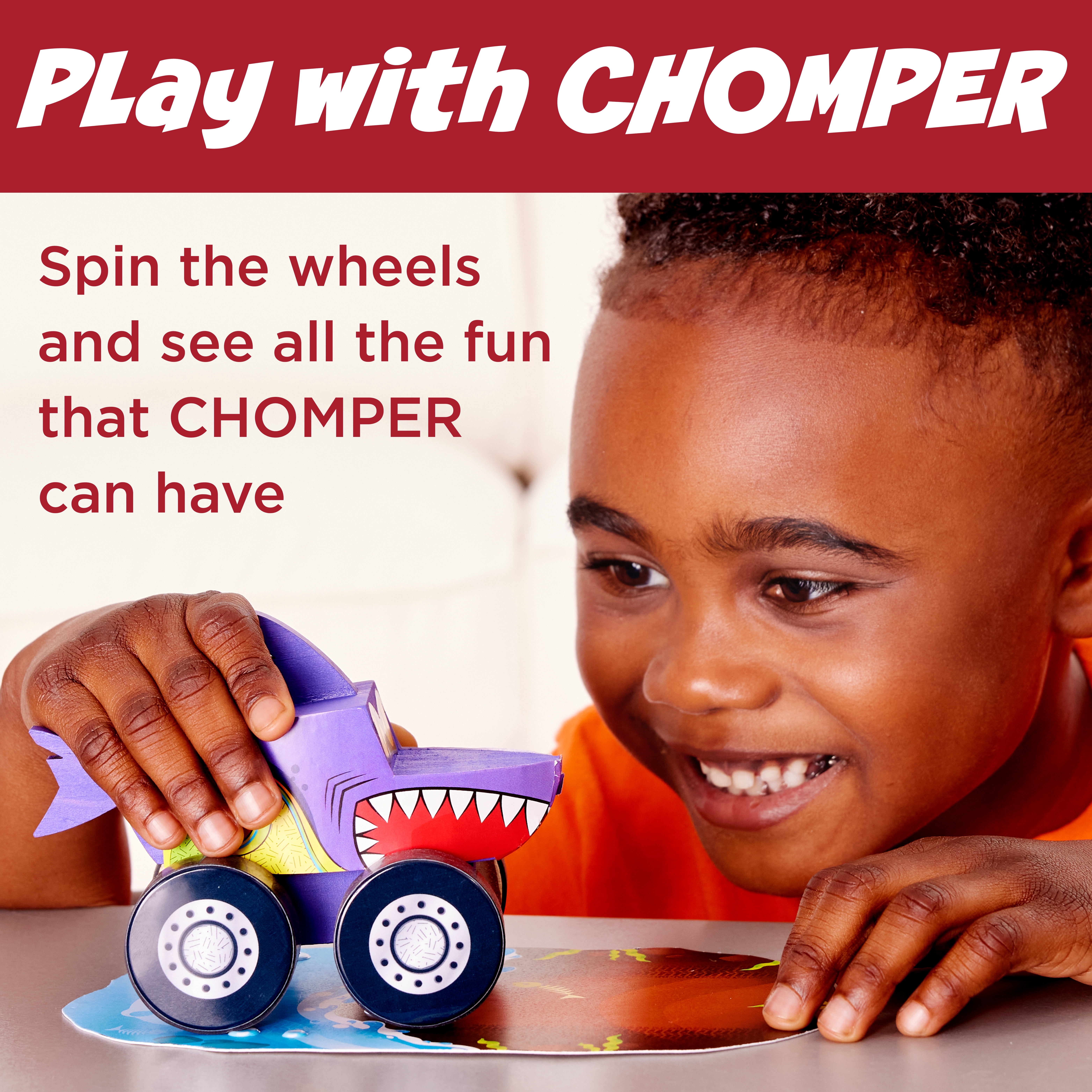 Creativity for Kids Buildeez! ​Monster Shark Truck: Wood Craft Kits and STEAM Toys