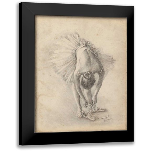 Harper, Ethan 12x14 Black Modern Framed Museum Art Print Titled - Antique Ballerina Study I