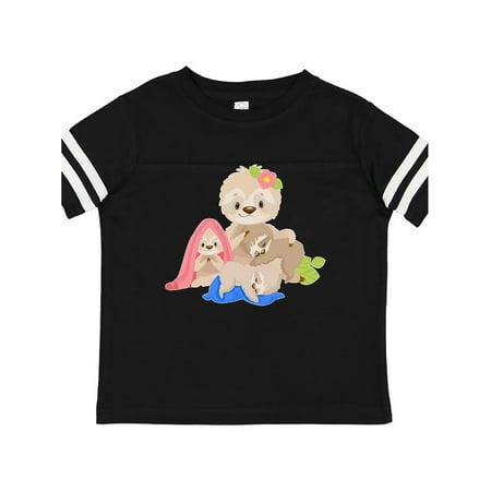 

Inktastic Sloth Mom with 3 Baby Sloths Gift Toddler Boy or Toddler Girl T-Shirt