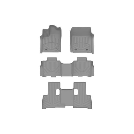 WeatherTech FloorLiner HP Custom Fit Floor Mats compatible with 2023-2026 Toyota Sequoia - Complete Set (1st, 2nd, & 3rd Row), Grey
