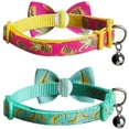thumbnail image 5 of 2 Pack Breakaway Cat Collar with Removable Bowtie and Bells Cute Fruit Pattern Adjustable 8”-12”, 5 of 7