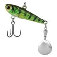 thumbnail image 3 of Metal Vib Fishing Señuel Cuchara Giratoria Wobbler Cebo Artificial Cigüeñimiento () Verde, 3 of 7