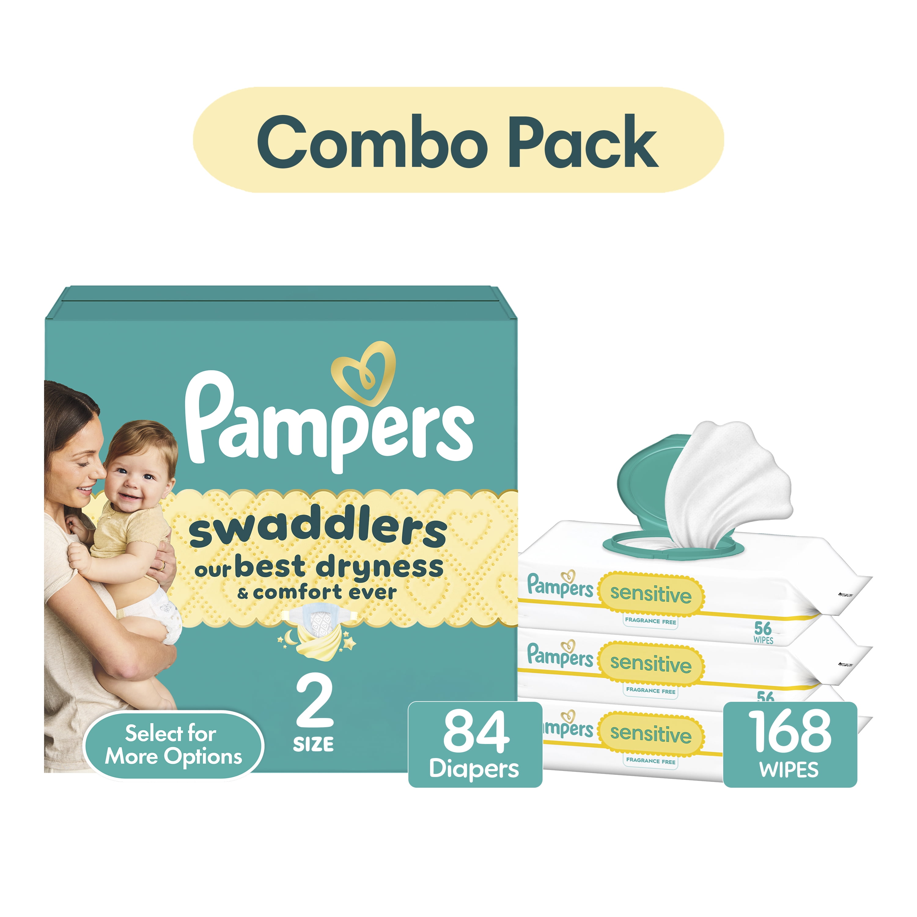 Pampers Swaddlers Diapers, Soft and Absorbent, Size 7, 72 Ct