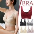 thumbnail image 5 of New Rosy Lift Bra Plus Size Comfort Extra Elastic Wireless Support Lace Bra L8 L3C7, 5 of 9