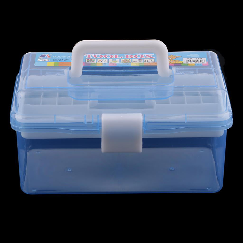 2pcs Plastic Clear Schmuck Aufbewahrungsbox Bead Container Case Organizer 