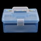 thumbnail image 2 of Caja de Herramientas de Pintura de Joyería de Azul Organizador de Caja de Almacenamiento Asa, 2 of 9