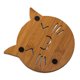 thumbnail image 1 of Almohadilla para platos de madera natural con temática de gato, resistente al calor y con diseño hueco y engrosado para proteger la vajilla, 1 of 2