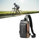 thumbnail image 5 of Mochila con bandolera con contraseña, bolsa de pecho multifuncional antirrobo para ciclismo para motocicleta, hombre, gris y negro YUNYI BRAND  Deportes, 5 of 8