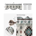 thumbnail image 4 of Tie Up Valance Curtain for Kitchen,Farm Aztec Bohemian Geometric Rod Pocket Short Curtains Adjustable Tie-Up Shade Valances,Green Brown Ethnic Wind Window Treatment for Bathroom Living Room Bedroom, 4 of 8