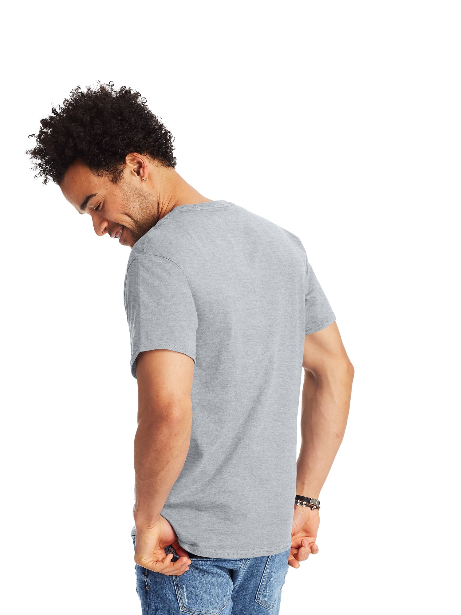 Hanes Authentic Men's Short Sleeve Crewneck T-Shirt, Big and Tall Sizes Available S-5XL