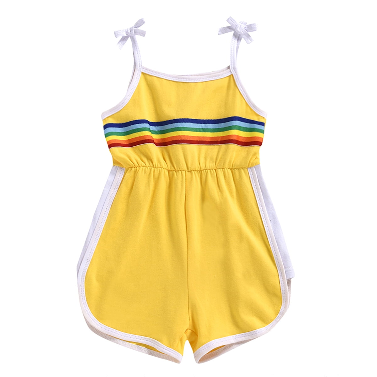Happy Town - Baby Little Girls Rainbow Jumpsuits for Kids Harem Strap ...