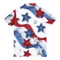 thumbnail image 4 of Men's USA 250th Anniversary Patriotic Firework Stars Polo Shirt American Flag Casual Short Sleeve America 250 Merchandise, 4 of 6