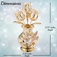 thumbnail image 3 of Matashi Flower Bouquet Vase Valentine's Day Gift for Women, Girlfriend -  with Decorative Hummingbird 24K Gold Plated Clear Crystal Tabletop Ornament for Her, Mom, Daughter, Grandma, 3 of 6