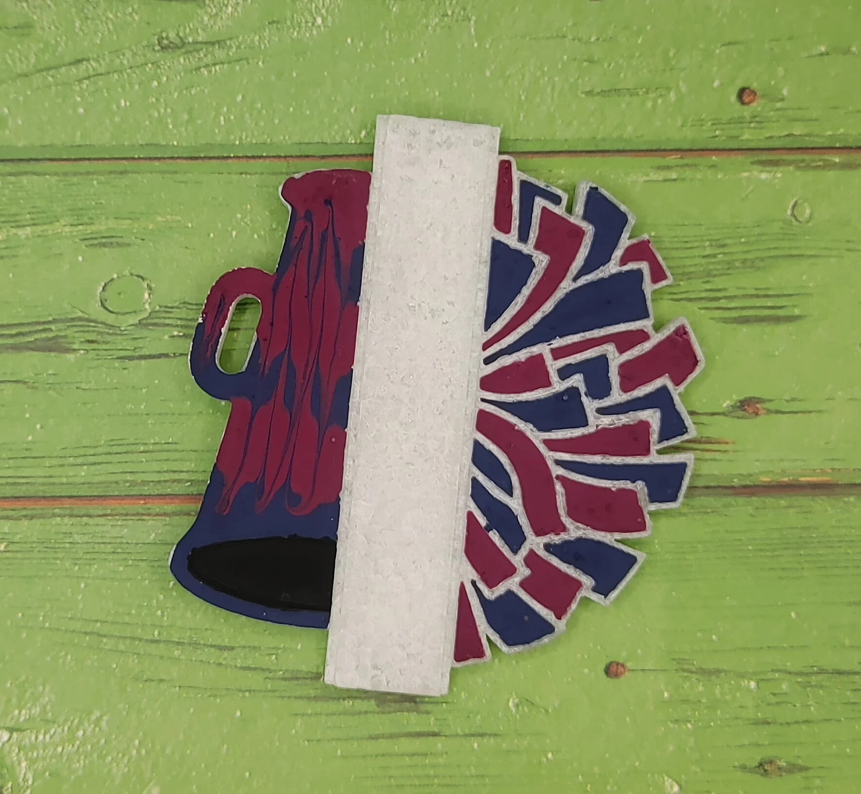 Cheer Megaphone & Pom Poms Silicone Freshie Mold