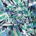 thumbnail image 5 of Ambesonne Mid Century Valance Pack of 2, Sixties Art Design, 54"X12", Sea Green Blue Black, 5 of 5
