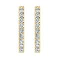 thumbnail image 2 of 4 Carat (ctw) Inside Out Diamond Hoop Earrings in 14K Yellow Gold, 2 of 3