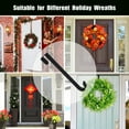 thumbnail image 6 of DUNCHATY 12" Wreath Hanger Over The Door - Large Wreath Metal Hook for Christmas Wreath Front Door Hanger, Door Hooks for Hanging, Ornament Hooks, Black, 6 of 7
