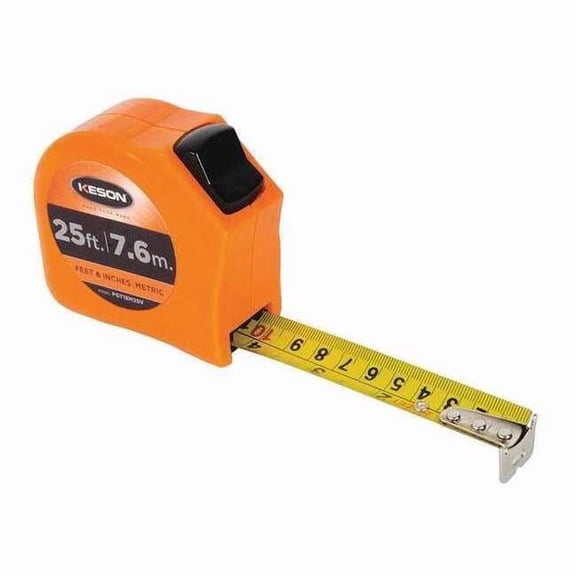 Keson 25 ft/7.5m Tape Measure, 1 in Blade PGT18M25V