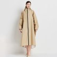 thumbnail image 5 of SHIXIAOO Poncho de Pluie pour Adultes Unisexe Long Imperméable Extérieur avec Capuche Matériau PU Léger à la Mode pour Cyclisme Randonnée Voyage Veste Décontractée pour Femmes Grande Taille Gilet Femme Veste à Capuche Automne, 5 of 5