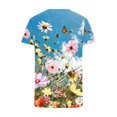 thumbnail image 5 of Ichuanyi liquidación de la moda femenina encaje impreso mangas cortas blusa en V tops casuales ICHUANYI WER2023081604219, 5 of 5