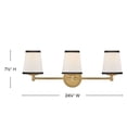 thumbnail image 6 of 57053LCB-OW Hinkley Lighting Sonia - 15W 3 LED Medium Bath Vanity-7.5 Inch Tall and 24.25 Inch Wide, 6 of 8