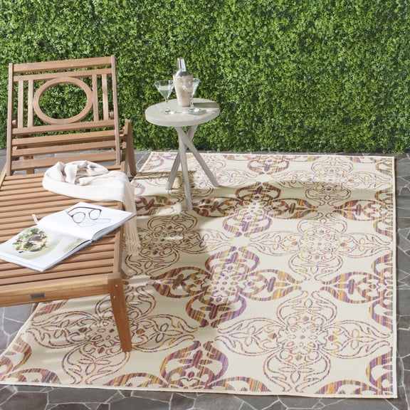 Safavieh Havana Korbin Geometric Indoor/Outdoor Area Rug, Natural/Multi, 4' x 5'7"