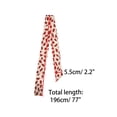 thumbnail image 2 of INSPIRE CHIC Women Ribbon Neckerchief Heart Pattern Narrow Hair Wrist Scarf Handle Wrap Orange Floral L, 2 of 6
