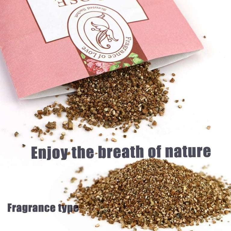 Wardrobe Aromatherapy Clothes Hanger, Fragrance Sachets Bags, Scented Bags For Wardrobe, Hanging Scent Bag, Wardrobe Air Freshener, Sachets Buds Bag, Scented Bags, 2 X Rose, 2 X Ocean