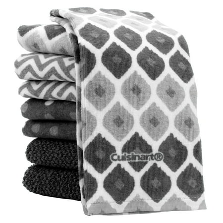 cuisinart kitchen towels, 8 pack set, grey - walmart cuisinart kitchen towels, 8 pack set, grey - walmart