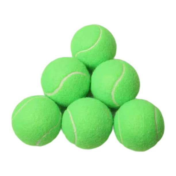 6 pelotas de tenis elásticas para entretenimiento deportivo y para jugar con perros. Verde