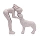 thumbnail image 3 of Estatua decorativa de mujer y perro, figura coleccionable única, pequeño recuerdo blanco, 3 of 9