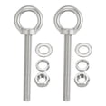 thumbnail image 1 of Uxcell M14 x 100mm Lifting Shoulder Eye Bolt Stainless Steel Lifting Ring Threaded Eyebolt with Nuts and Washers 2Pcs, 1 of 6