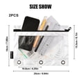 thumbnail image 3 of Cartoon Bunny and Daisy Flower 2 Pack Pencil Pouch for 3 Ring Binder Smooth Zipper Folders with Pockets Clear Window Pencil Case, 3 of 6