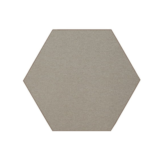 Furnish My Place Neyland Custom Rug - 10 ft., Hexagon, Beige, Floor Area Rug for Patio, Garden, Hallway, Living Room