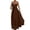 Coffee, variant on Women’s Pleated Maxi Dress with Spaghetti Straps and Square Neckline Flowy Long Dress for Casual or Formal Occasions Purple M