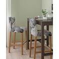 thumbnail image 2 of Marble Grey Bar Stool Covers Set of 6, Modern Abstract Ink Painting Luxury Stretch Washable Bar Chair Covers with Backs, Removable Pub Counter Height Chair Cover for Kitchen Dining Room Cafe, 2 of 7