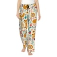 thumbnail image 2 of Picia Whimsical Fox Floral Garden Womens Soft Woven Cotton Elastic Waistband Sleep Pajama Pant Lounge Sleep Pant With Pockets And Drawstring-Medium, 2 of 9