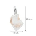 12pcs Bathroom Curtain Rod Accessories Conch Curtain Hooks (Assorted