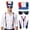 Crazy Hair Wig Headband, Sunglasses, Suspender, variant on 3 Pcs Patriotic Accessories Set, 4th of July Outfit Costume for Women – Patriotic Bow Boppers Headband, Glasses, Suspender – Red White Blue Outfit for Memorial Day