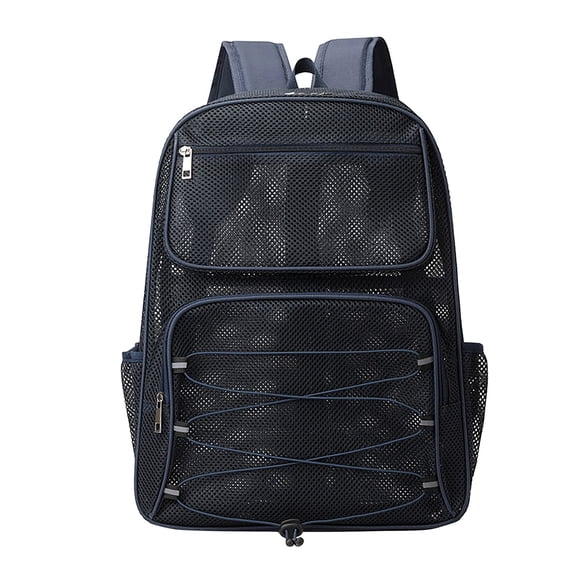 AURORADY Hot Sales 2026 Dark Blue Full Mesh Backpack Lightweight Large See Through College Bookbag for Men Women Diving Backpacks for Swimming Sports Outdoor Hiking Beach Pool Gym Travel School