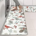 thumbnail image 2 of Kitchen Rugs Sets Of 2,White Christmas Bird and Pine Pattern Anti Fatigue Kitchen Mat Rugs Non Slip Washable,Decorative Kitchen Floor Mats for Kitchen,Sink,Laundry,17"X47", 2 of 5