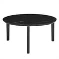 thumbnail image 4 of Coffee Table, Modern Round Faux Marble Accent Table with 3 Rubberwood Legs, 36in Center Round Coffee Table For Office Home Living Room Dining Room, 4 of 9
