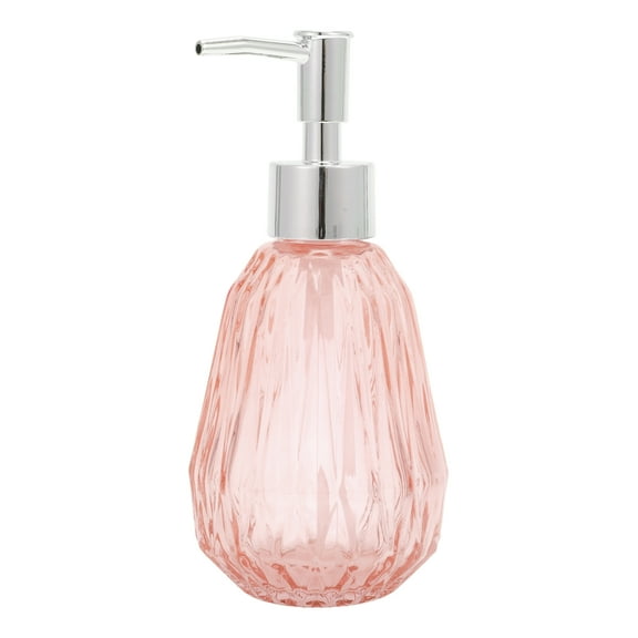 Unique Bargains 1 Pc Argyle Pattern Soap Dispenser 11.84oz Orange Silver Tone